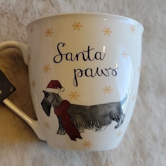 MILLY GREEN BRITISH DESIGN MUG AND SOCKS "SANTA PAWS" GRAY SCHNAUZER - NEW! - Picture 8 of 10